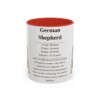 11oz German Shepherd Mug, Illustrated Dog Breed Facts Coffee Mug, Vintage Dog Keepsake Gift