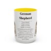15oz German Shepherd Mug, Illustrated Dog Breed Facts Coffee Mug, Vintage Dog Keepsake Gift