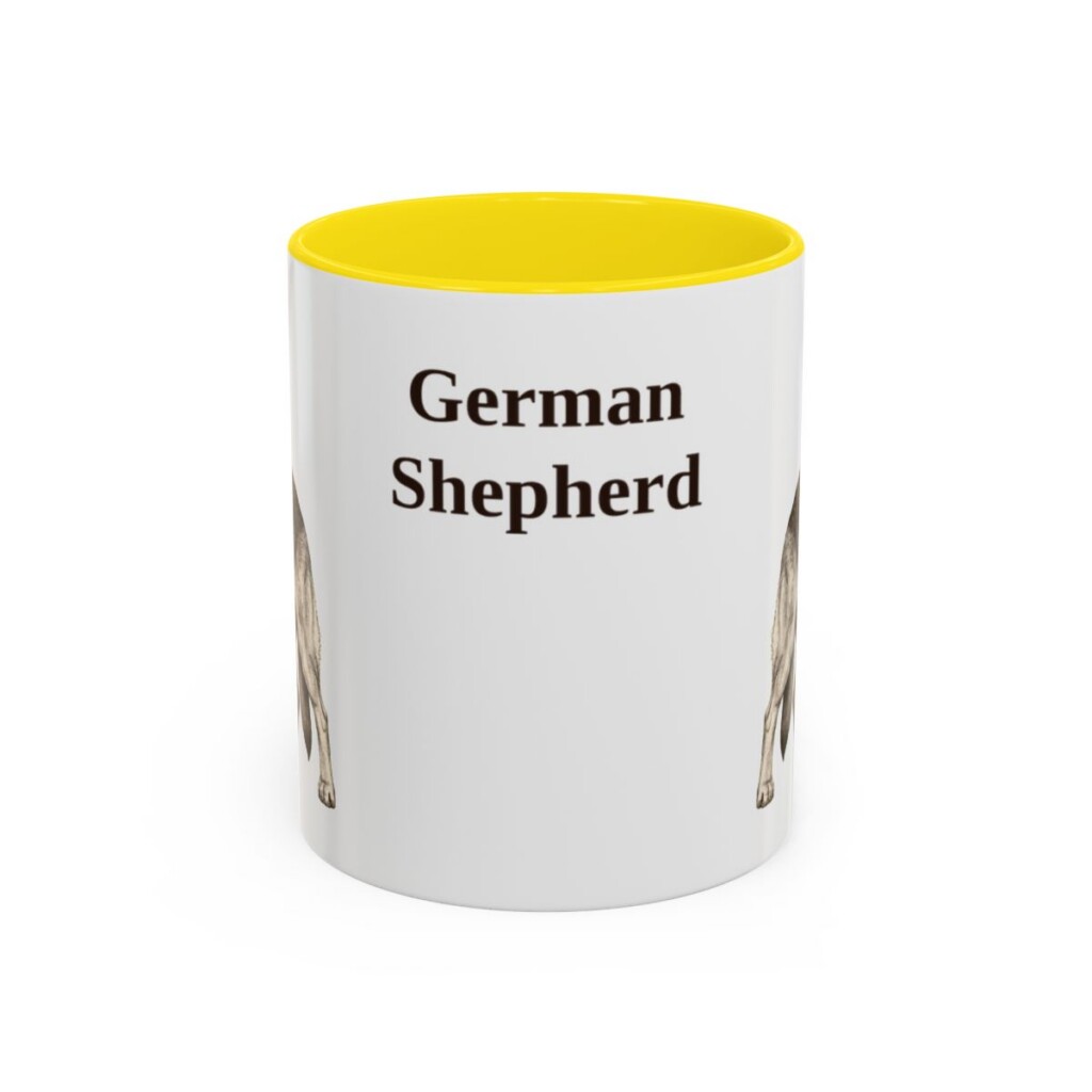 11oz German Shepherd Mug, Vintage Dog Portrait Coffee Mug, Dog Lover Gift