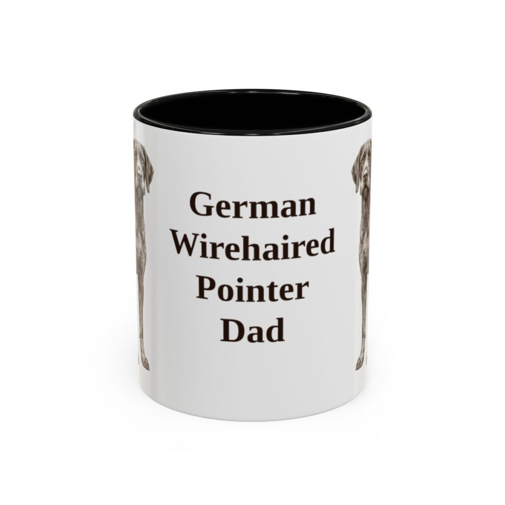 11oz German Wirehaired Pointer Dog Dad Mug, Vintage Sketch Coffee Mug, Dog Dad Gift