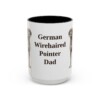 15oz German Wirehaired Pointer Dog Dad Mug, Vintage Sketch Coffee Mug, Dog Dad Gift