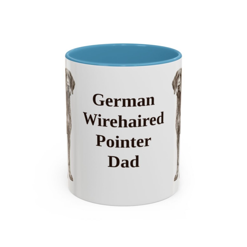 11oz German Wirehaired Pointer Dog Dad Mug, Vintage Sketch Coffee Mug, Dog Dad Gift