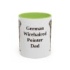 11oz German Wirehaired Pointer Dog Dad Mug, Vintage Sketch Coffee Mug, Dog Dad Gift