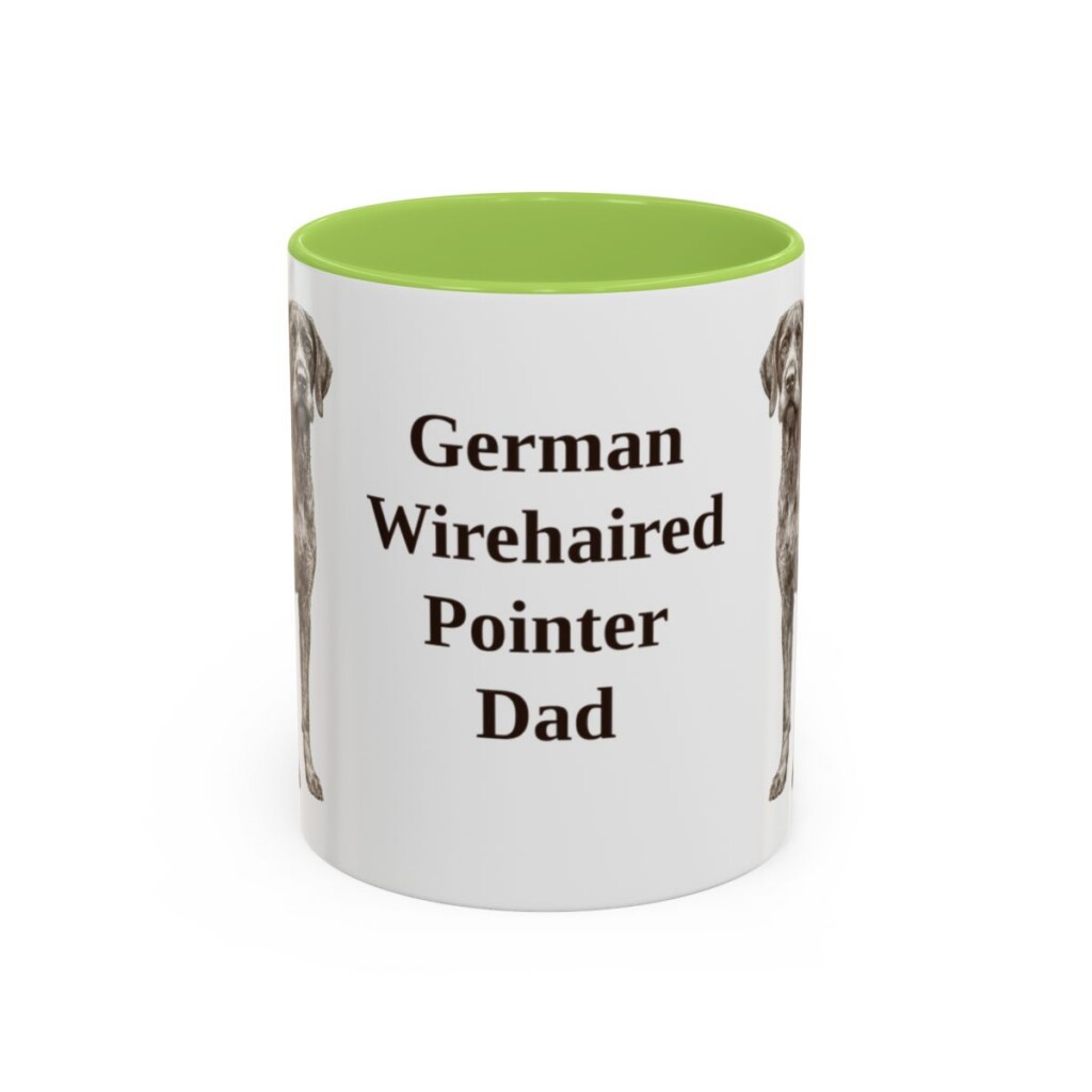11oz German Wirehaired Pointer Dog Dad Mug, Vintage Sketch Coffee Mug, Dog Dad Gift