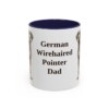 11oz German Wirehaired Pointer Dog Dad Mug, Vintage Sketch Coffee Mug, Dog Dad Gift
