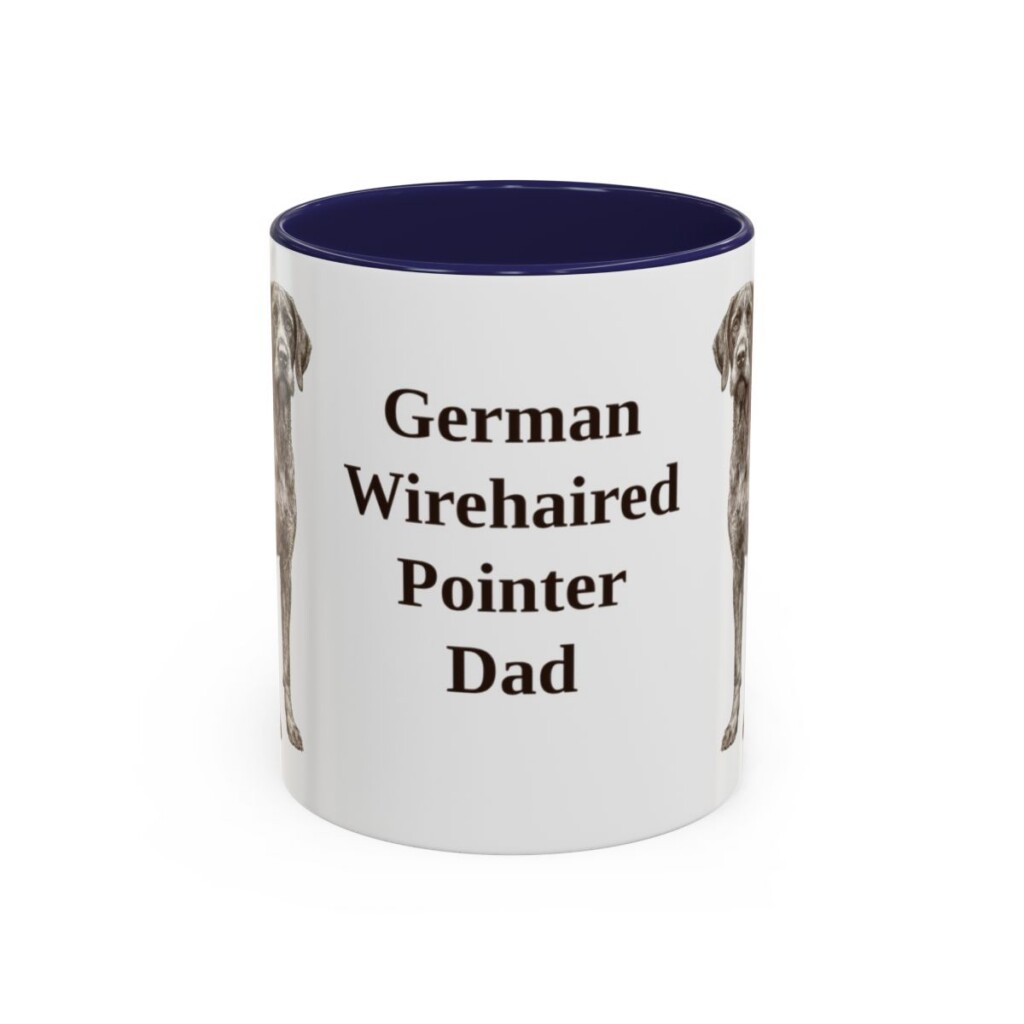 11oz German Wirehaired Pointer Dog Dad Mug, Vintage Sketch Coffee Mug, Dog Dad Gift