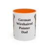 11oz German Wirehaired Pointer Dog Dad Mug, Vintage Sketch Coffee Mug, Dog Dad Gift