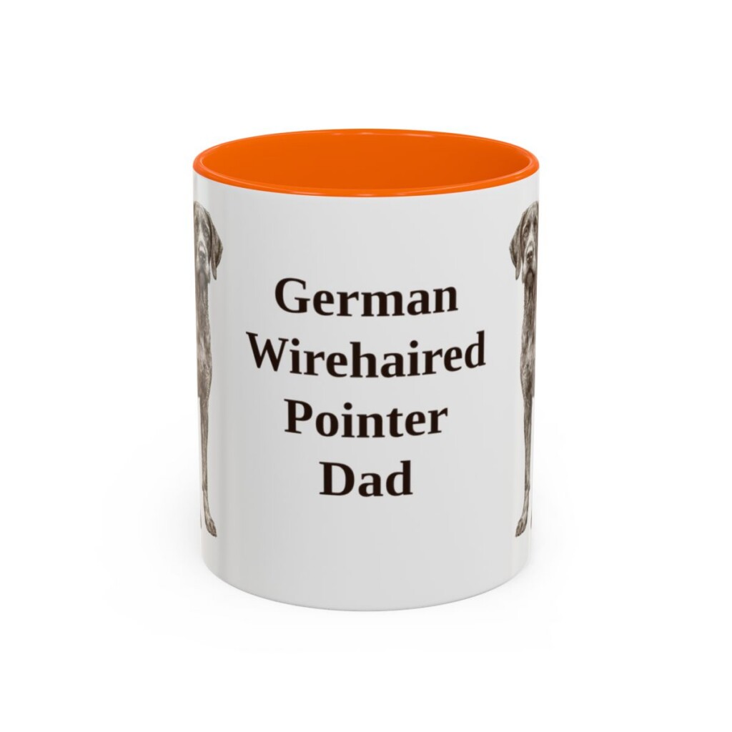 11oz German Wirehaired Pointer Dog Dad Mug, Vintage Sketch Coffee Mug, Dog Dad Gift