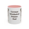 11oz German Wirehaired Pointer Dog Dad Mug, Vintage Sketch Coffee Mug, Dog Dad Gift