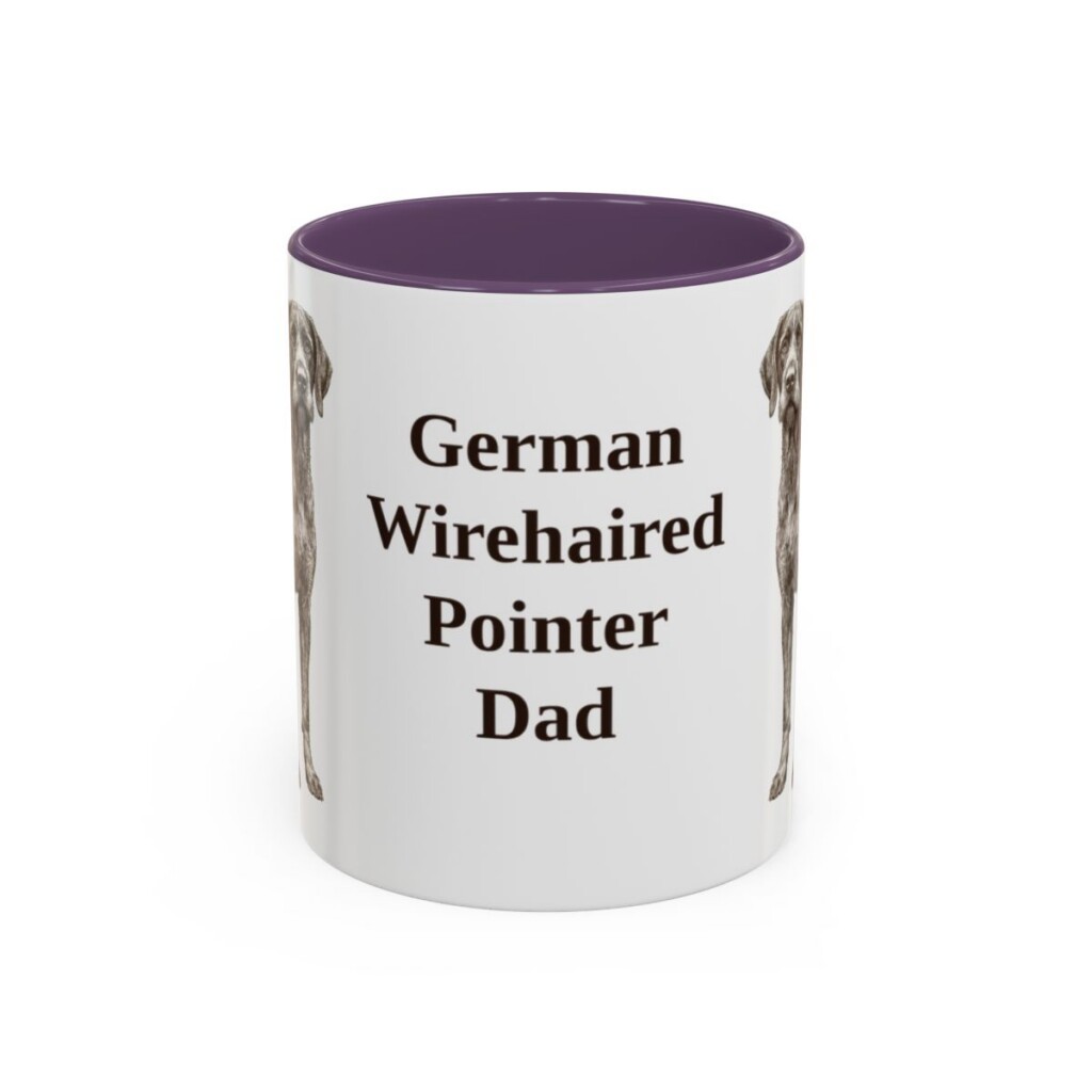 11oz German Wirehaired Pointer Dog Dad Mug, Vintage Sketch Coffee Mug, Dog Dad Gift