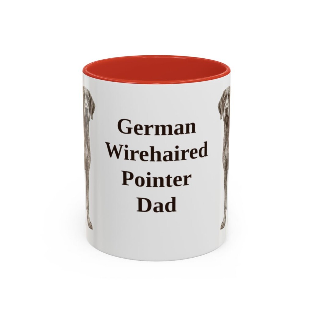 11oz German Wirehaired Pointer Dog Dad Mug, Vintage Sketch Coffee Mug, Dog Dad Gift