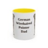 11oz German Wirehaired Pointer Dog Dad Mug, Vintage Sketch Coffee Mug, Dog Dad Gift