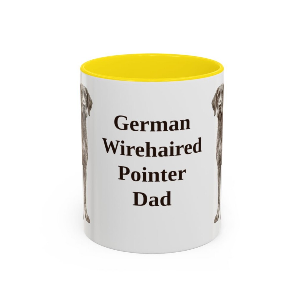 11oz German Wirehaired Pointer Dog Dad Mug, Vintage Sketch Coffee Mug, Dog Dad Gift
