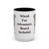 15oz Funny German Wirehaired Pointer Mug, Wired For Adventure, Beard Included, Vintage Dog Coffee Mug, Dog Lover Gift