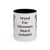 11oz Funny German Wirehaired Pointer Mug, Wired For Adventure, Beard Included, Vintage Dog Coffee Mug, Dog Lover Gift