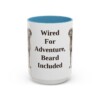 15oz Funny German Wirehaired Pointer Mug, Wired For Adventure, Beard Included, Vintage Dog Coffee Mug, Dog Lover Gift