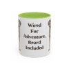 11oz Funny German Wirehaired Pointer Mug, Wired For Adventure, Beard Included, Vintage Dog Coffee Mug, Dog Lover Gift