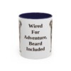 11oz Funny German Wirehaired Pointer Mug, Wired For Adventure, Beard Included, Vintage Dog Coffee Mug, Dog Lover Gift