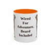 11oz Funny German Wirehaired Pointer Mug, Wired For Adventure, Beard Included, Vintage Dog Coffee Mug, Dog Lover Gift