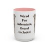 15oz Funny German Wirehaired Pointer Mug, Wired For Adventure, Beard Included, Vintage Dog Coffee Mug, Dog Lover Gift