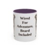 11oz Funny German Wirehaired Pointer Mug, Wired For Adventure, Beard Included, Vintage Dog Coffee Mug, Dog Lover Gift