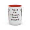 15oz Funny German Wirehaired Pointer Mug, Wired For Adventure, Beard Included, Vintage Dog Coffee Mug, Dog Lover Gift