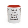 11oz Funny German Wirehaired Pointer Mug, Wired For Adventure, Beard Included, Vintage Dog Coffee Mug, Dog Lover Gift