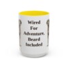 15oz Funny German Wirehaired Pointer Mug, Wired For Adventure, Beard Included, Vintage Dog Coffee Mug, Dog Lover Gift