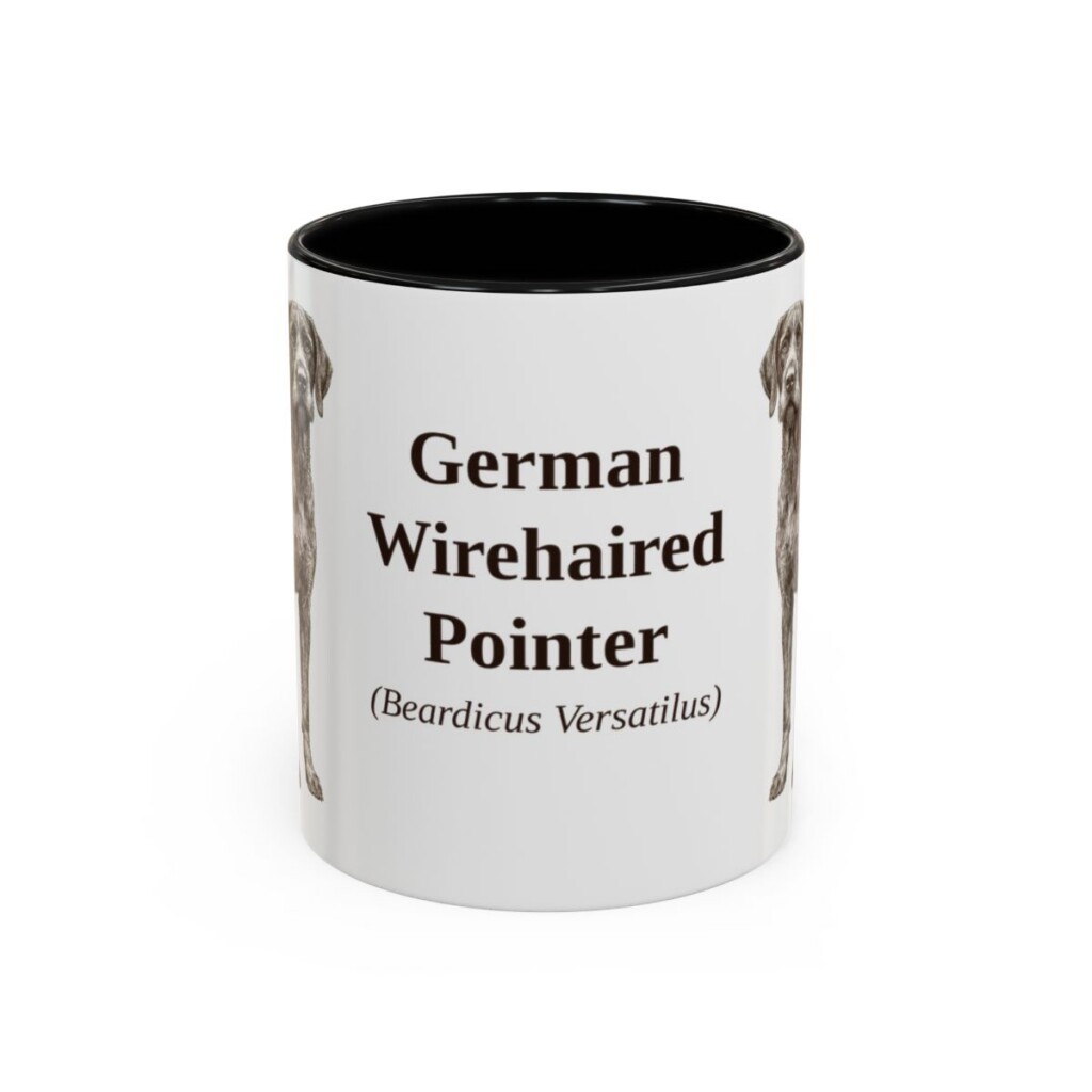 11oz German Wirehaired Pointer Latin Mug, German Wirehaired Pointer, Vintage Dog Coffee Mug, Dog Lover Gift