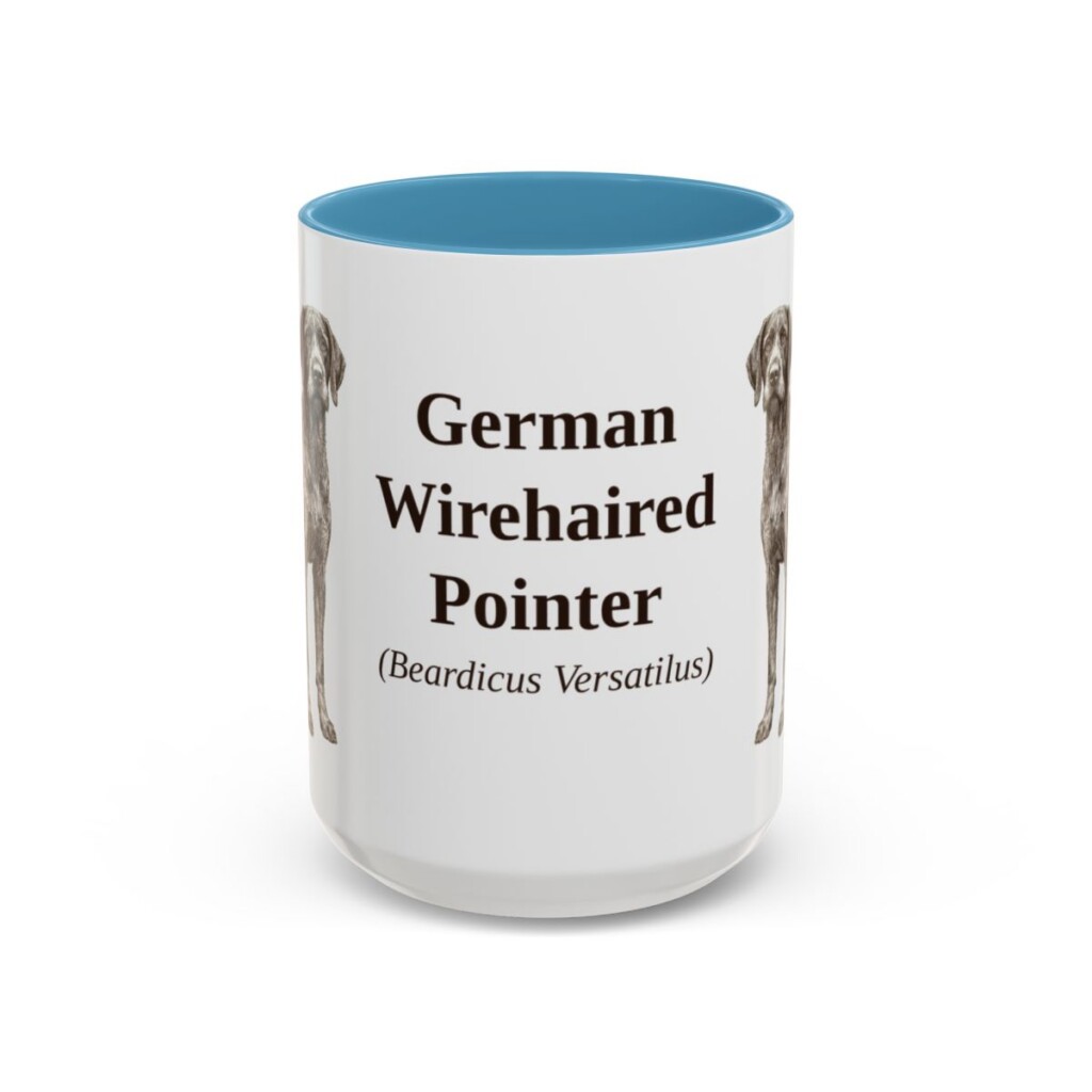 15oz German Wirehaired Pointer Latin Mug, German Wirehaired Pointer, Vintage Dog Coffee Mug, Dog Lover Gift
