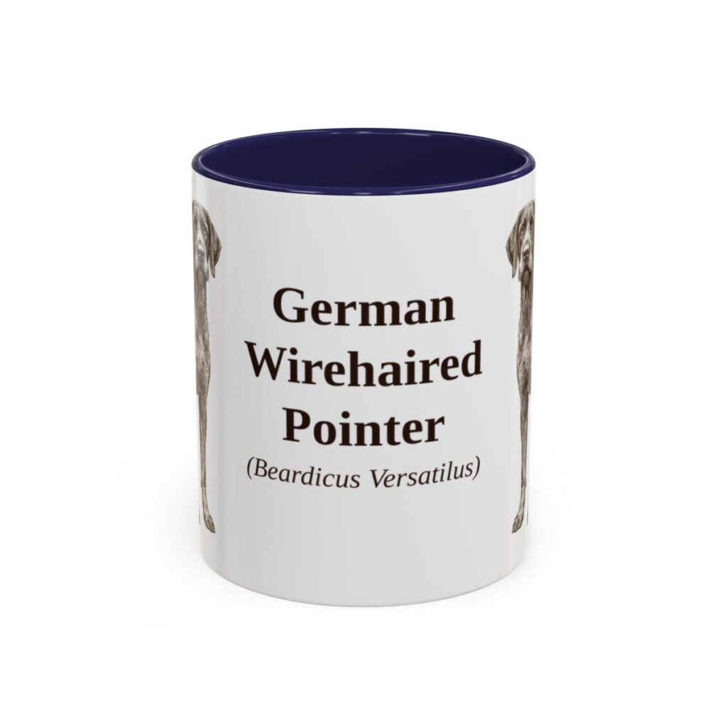 11oz German Wirehaired Pointer Latin Mug, German Wirehaired Pointer, Vintage Dog Coffee Mug, Dog Lover Gift