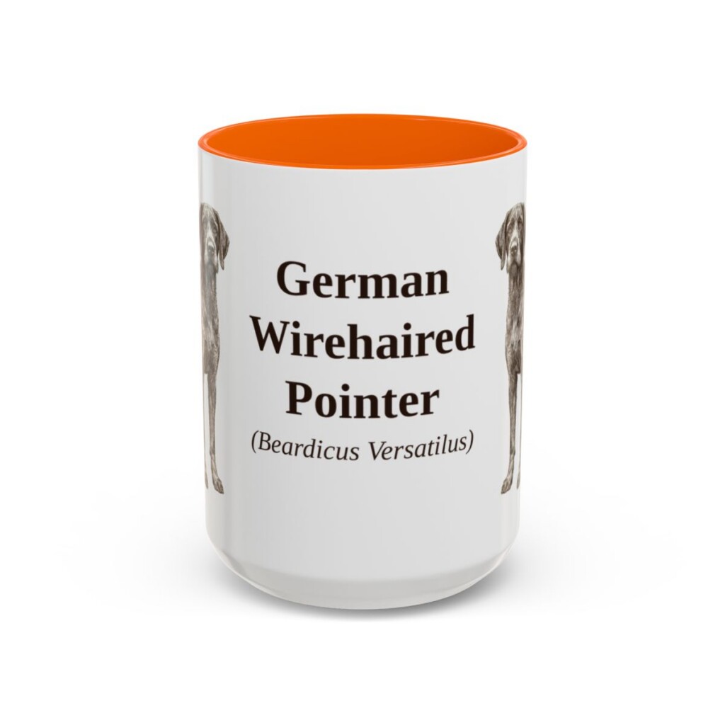 15oz German Wirehaired Pointer Latin Mug, German Wirehaired Pointer, Vintage Dog Coffee Mug, Dog Lover Gift