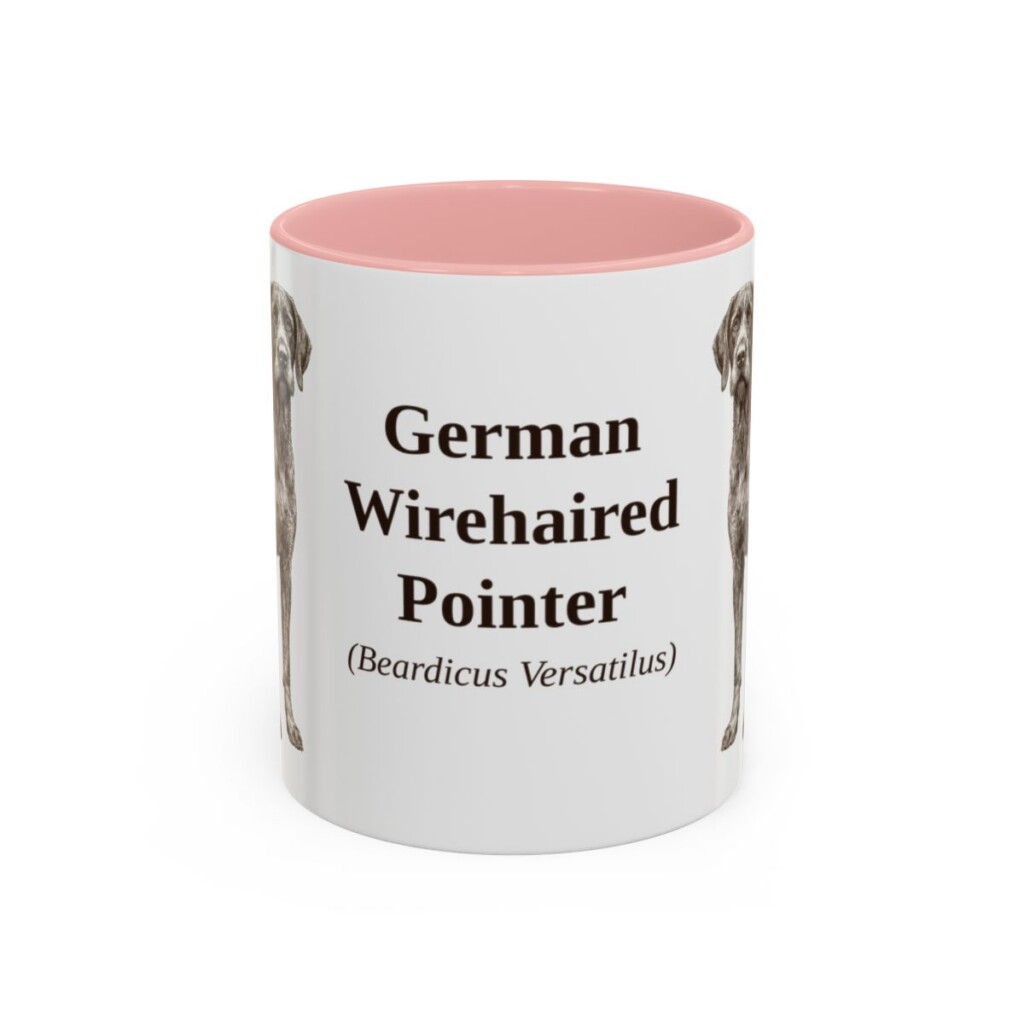 11oz German Wirehaired Pointer Latin Mug, German Wirehaired Pointer, Vintage Dog Coffee Mug, Dog Lover Gift