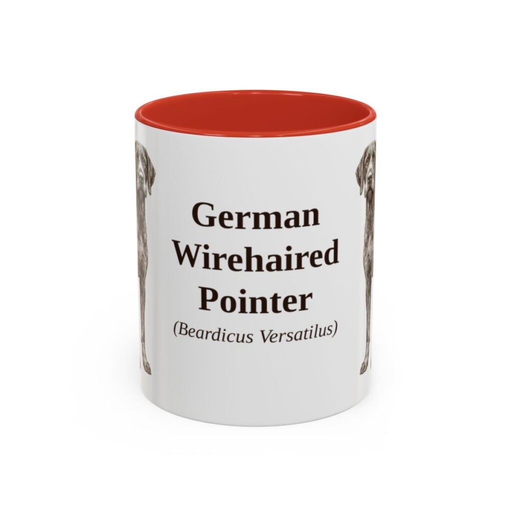 11oz German Wirehaired Pointer Latin Mug, German Wirehaired Pointer, Vintage Dog Coffee Mug, Dog Lover Gift