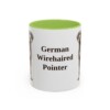11oz German Wirehaired Pointer Mug, Vintage Dog Portrait Coffee Mug, Dog Lover Gift