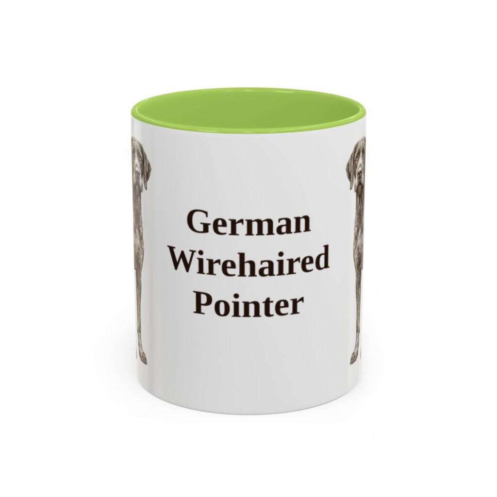 11oz German Wirehaired Pointer Mug, Vintage Dog Portrait Coffee Mug, Dog Lover Gift
