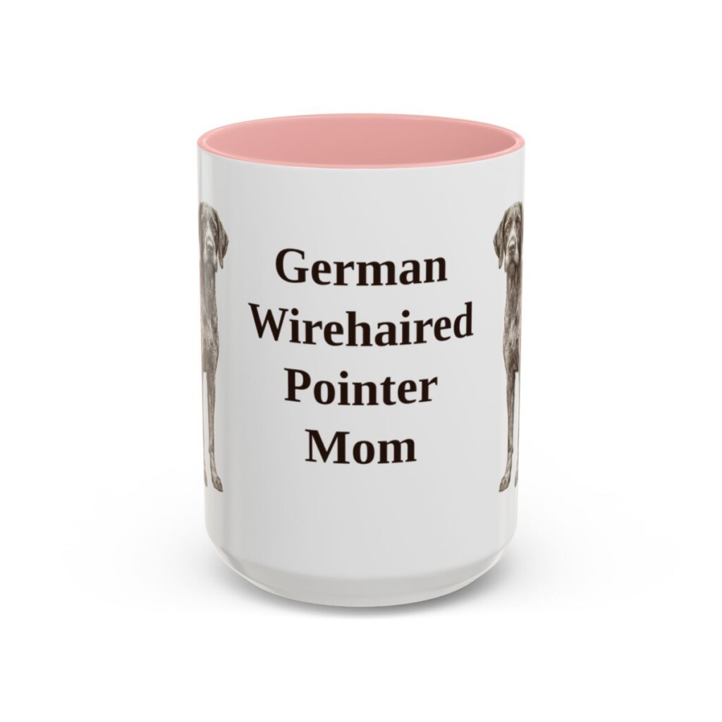 15oz German Wirehaired Pointer Dog Mom Mug, Vintage Sketch Coffee Mug, Dog Mom Gift
