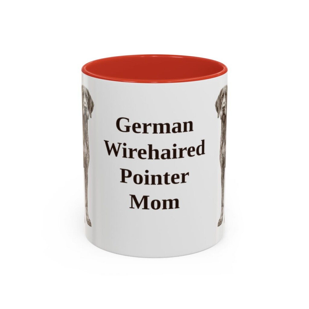 11oz German Wirehaired Pointer Dog Mom Mug, Vintage Sketch Coffee Mug, Dog Mom Gift