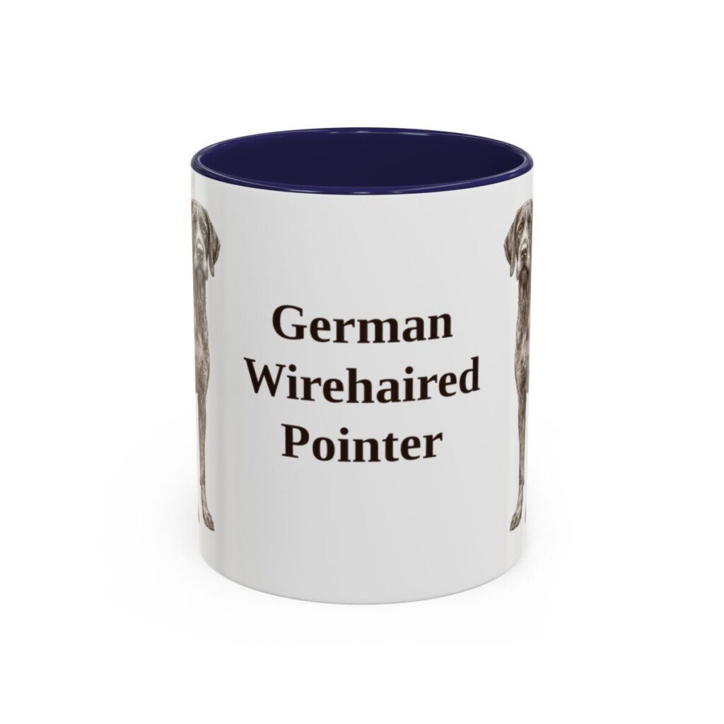 11oz German Wirehaired Pointer Mug, Vintage Dog Portrait Coffee Mug, Dog Lover Gift