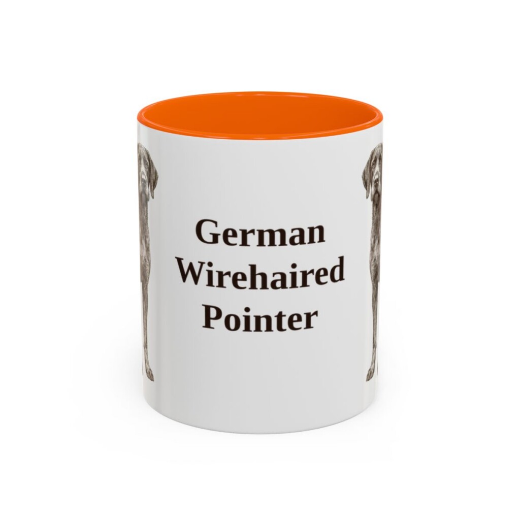 11oz German Wirehaired Pointer Mug, Vintage Dog Portrait Coffee Mug, Dog Lover Gift