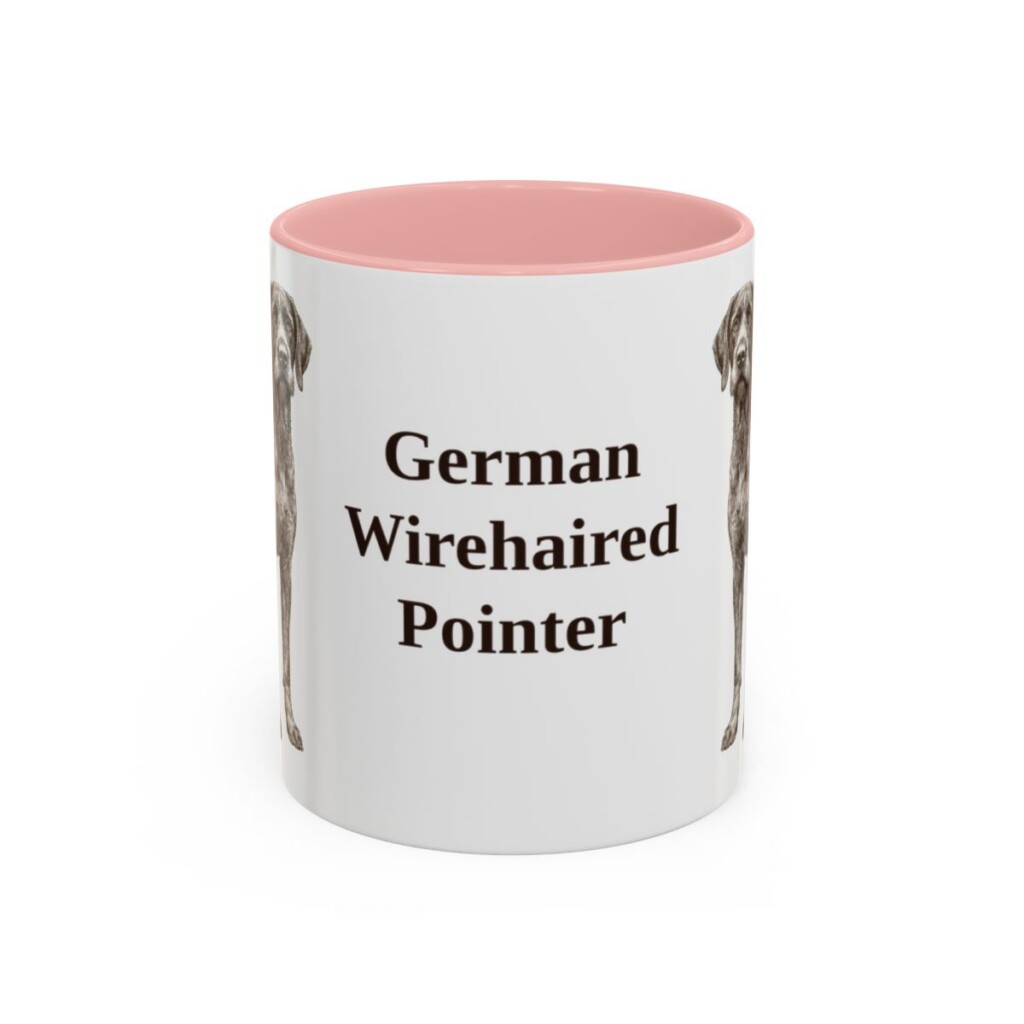 11oz German Wirehaired Pointer Mug, Vintage Dog Portrait Coffee Mug, Dog Lover Gift