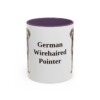 11oz German Wirehaired Pointer Mug, Vintage Dog Portrait Coffee Mug, Dog Lover Gift