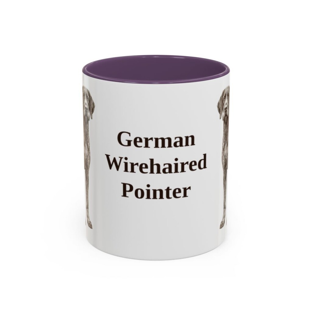 11oz German Wirehaired Pointer Mug, Vintage Dog Portrait Coffee Mug, Dog Lover Gift