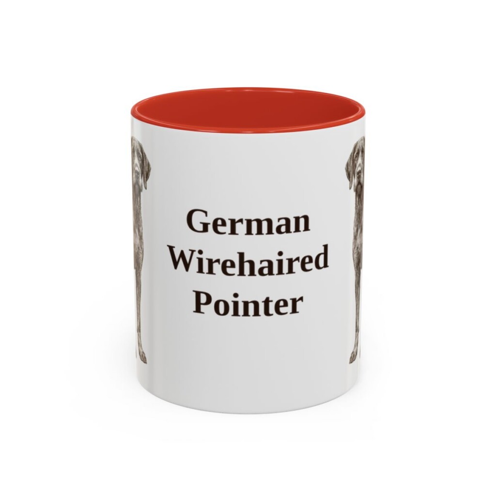 11oz German Wirehaired Pointer Mug, Vintage Dog Portrait Coffee Mug, Dog Lover Gift