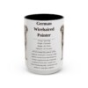 15oz German Wirehaired Pointer Mug, Illustrated Dog Breed Facts Coffee Mug, Vintage Dog Keepsake Gift