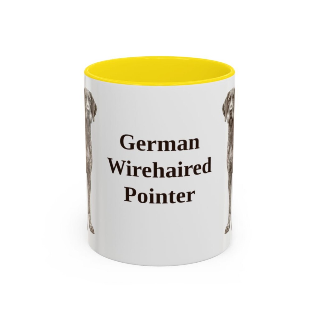 11oz German Wirehaired Pointer Mug, Vintage Dog Portrait Coffee Mug, Dog Lover Gift