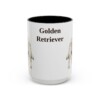 15oz Golden Retriever Mug, Vintage Dog Portrait Coffee Mug, Dog Lover Gift