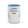 golden-retriever-mug-dad-light-blue-3 15oz Golden Retriever Dog Dad Mug, Vintage Sketch Coffee Mug, Dog Dad Gift