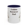 golden-retriever-mug-dad-navy-1 11oz Golden Retriever Dog Dad Mug, Vintage Sketch Coffee Mug, Dog Dad Gift