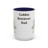 golden-retriever-mug-dad-navy-3 15oz Golden Retriever Dog Dad Mug, Vintage Sketch Coffee Mug, Dog Dad Gift